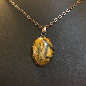 18x24mm Crazy Lace Cabochon Necklace C-3-3